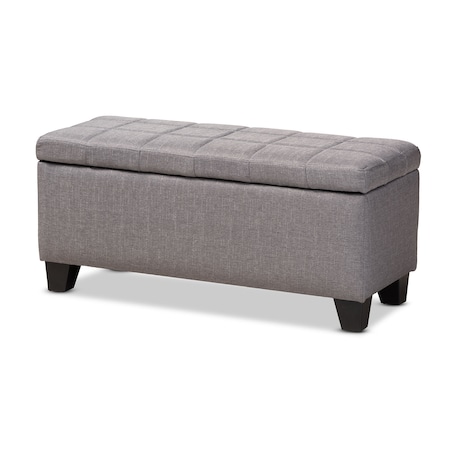Baxton Studio Fera Gray Upholstered Storage Ottoman 154-9274